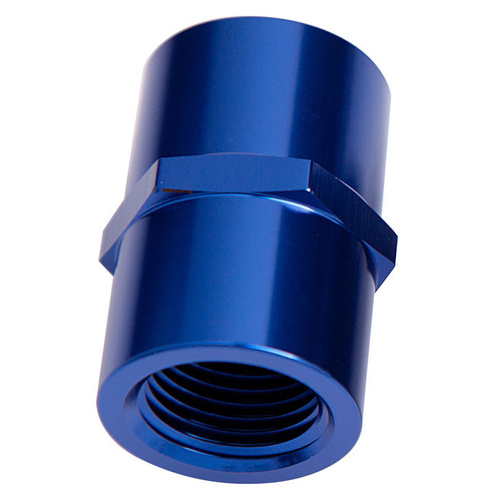Aeroflow FEMALE COUPLER 1/2'' NPT BLUE FEMALE TO FEMALE