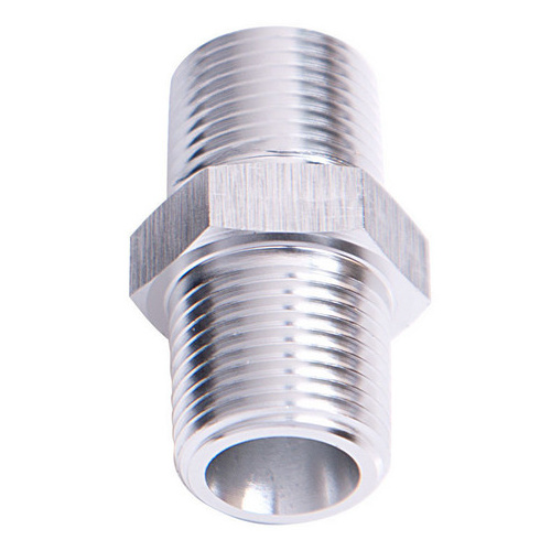 Aeroflow MALE COUPLER 1/8'' NPT SILVER MALE TO MALE