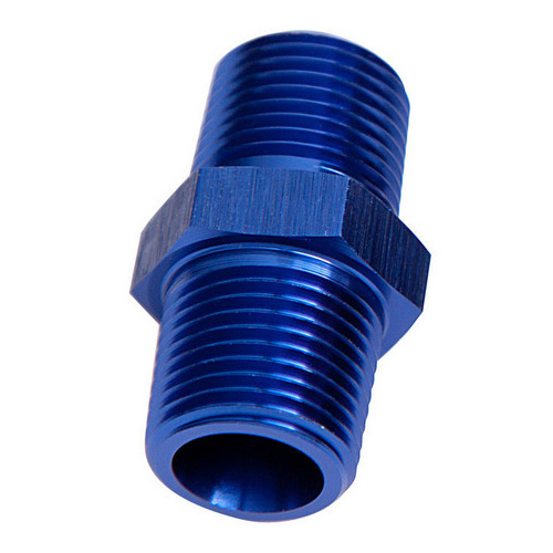 Aeroflow MALE COUPLER 1'' NPT BLUE MALE TO MALE