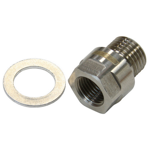 Aeroflow M12X1.25 PIPE REDUCE TO F/MALE1/8'' NPT STAINLESS STEEL