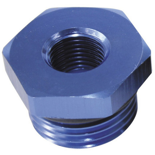Aeroflow -12ORB PORT REDUCER TO 1/8 NPTBLUE MALE TO FEMALE