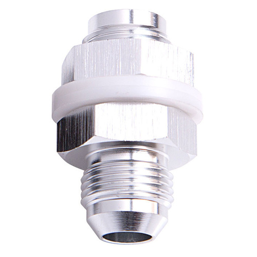 Aeroflow FUEL CELL FITTING -8AN SILVER FUEL CELL BULKHEAD FITT