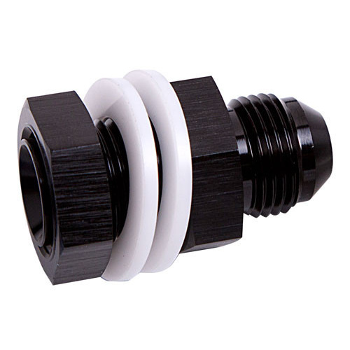 Aeroflow FUEL CELL FITTING -12AN BLACK FUEL CELL BULKHEAD FITT