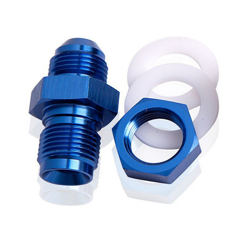 Aeroflow FUEL CELL FITTING -16AN BLUE FUEL CELL BULKHEAD FITT