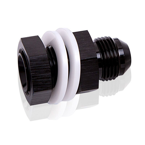 Aeroflow FUEL CELL FITTING -16AN BLACK FUEL CELL BULKHEAD FITT