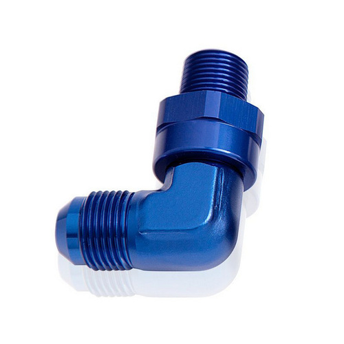 Aeroflow 3/4'' NPT 90 TO -16AN SWIVEL BLUE FULL SWIVEL