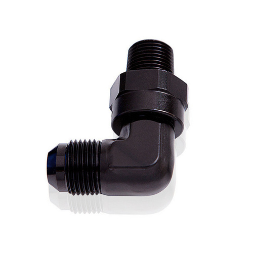 Aeroflow 3/4'' NPT 90 TO -16AN SWIVEL BLACK FULL SWIVEL
