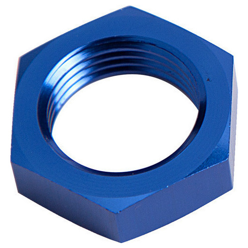 Aeroflow BULKHEAD NUT -10AN BLUE SINGLE NUT