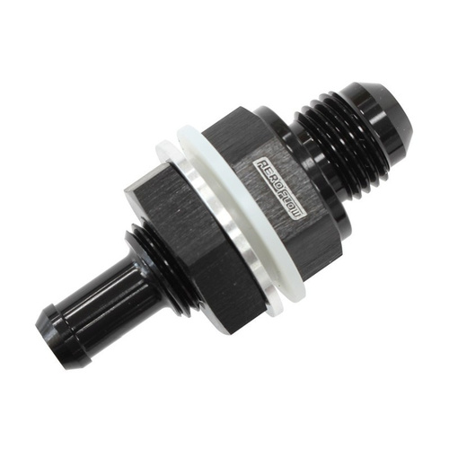 Aeroflow -6AN BULKHEAD FITTING WITH 3/8BARB FOR PUSH ON HOSE