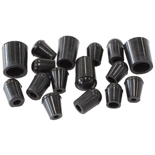 Aeroflow Vac Blank Off Plugs (16) Black4x1/8'' 3/16'' 1/4'' 2x5/16 &3/8
