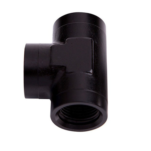 Aeroflow FEMALE TEE -16 ORB BLACK 3X -16 ORB PORTS