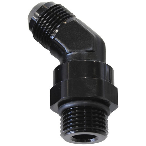 Aeroflow MALE -12 ORB 45 TO -12AN MALE BLACK FULL SWIVEL