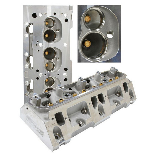 Aeroflow SB CHRY 318 360 PAIR BARE ALLOY CYLINDER HEAD 176cc 65cc