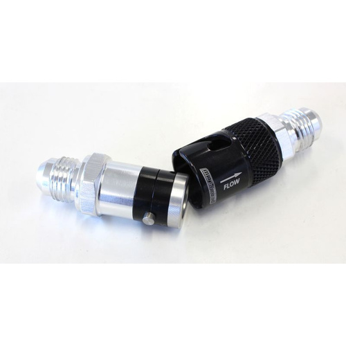 Aeroflow Quick Release -6 BUNA N Seal Black Aluminum