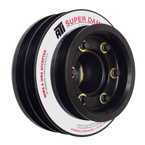 Super Damper SFI Approved - Nissan SR20DET RWD, 4 & 5 Groove With P/S Pulley 11% U/D (ATI918582)