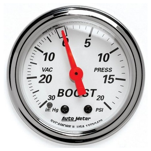 Auto Meter Arctic White Series Boost/Vacuum Gauge AU1372
