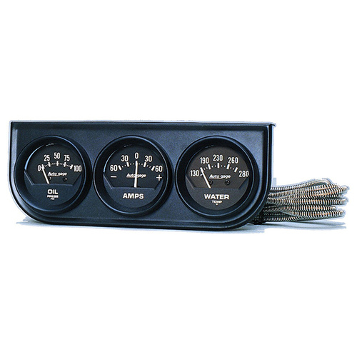Auto Meter Auto gage Three-Gauge Console AU2347