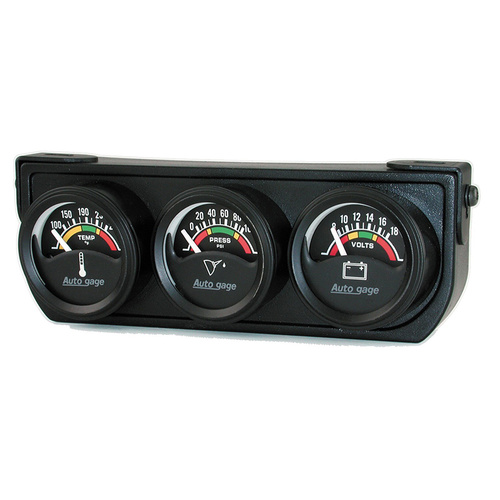 Auto Meter Auto gage Three-Gauge Console AU2391