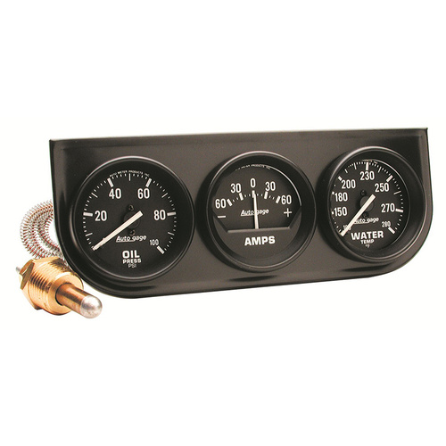 Auto Meter Auto gage Three-Gauge Console AU2393