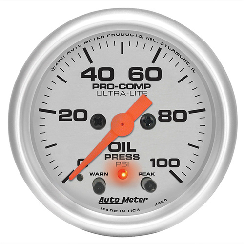 Auto Meter Ultra-Lite Series Oil Pressure Gauge AU4352