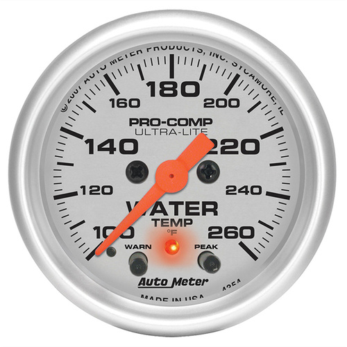 Auto Meter Ultra-Lite Series Water Temperature Gauge AU4354