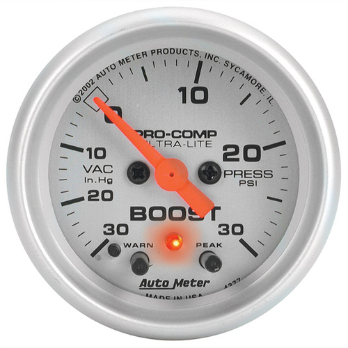 Auto Meter Ultra-Lite Series Boost/Vacuum Gauge AU4377
