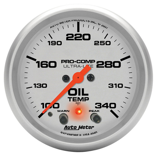 Auto Meter Ultra-Lite Series Oil Temperature Gauge AU4440