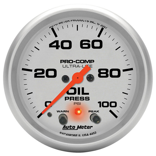 Auto Meter Ultra-Lite Series Oil Pressure Gauge AU4452