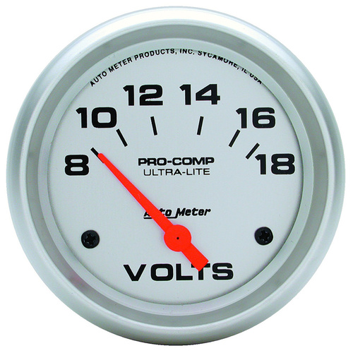 Auto Meter Ultra-Lite Series Voltmeter Gauge AU4491