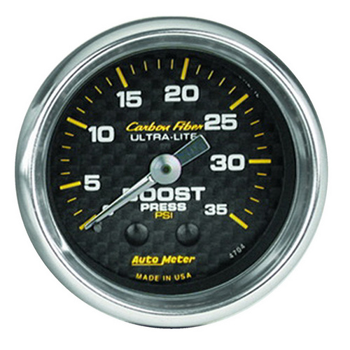 Auto Meter Carbon Fiber Series Boost Gauge AU4704