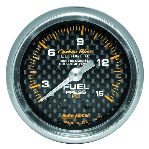 Auto Meter Carbon Fiber Series Fuel Pressure Gauge AU4711