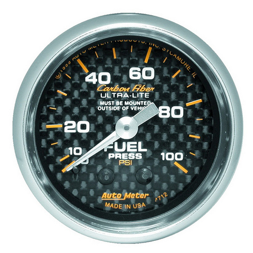 Auto Meter Carbon Fiber Series Fuel Pressure Gauge AU4712