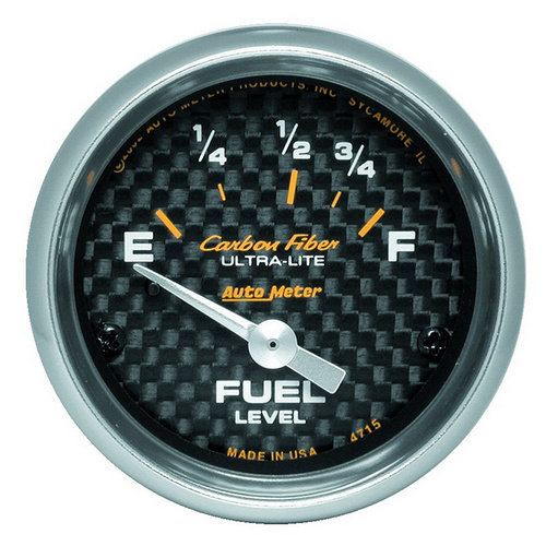 Auto Meter Carbon Fiber Series Fuel Level Gauge AU4715