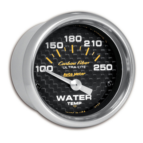 Auto Meter Carbon Fiber Series Water Temperature Gauge AU4737