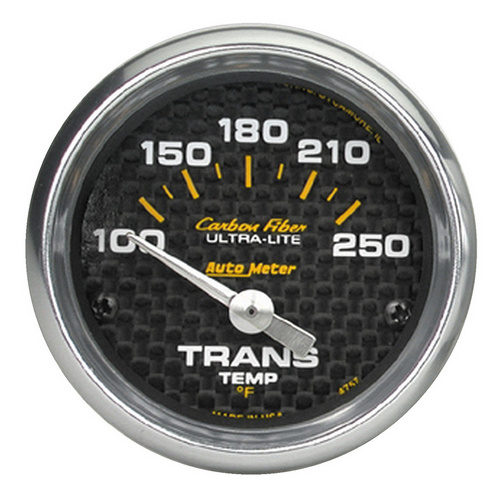 Auto Meter Carbon Fiber Series Transmission Temperature Gauge AU4757