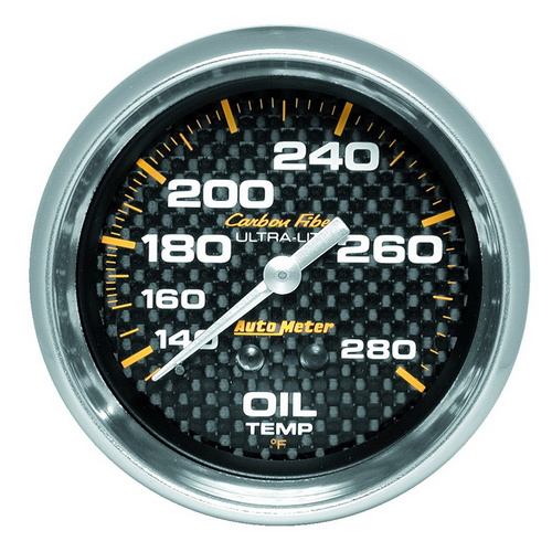Auto Meter Carbon Fiber Series Oil Temperature Gauge AU4841