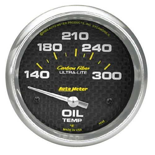 Auto Meter Carbon Fiber Series Oil Temperature Gauge AU4848