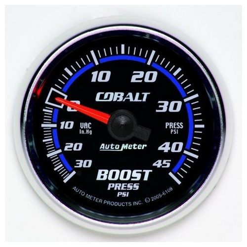 Auto Meter Cobalt Series Boost/Vacuum Gauge AU6108
