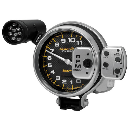 Auto Meter Carbon Fiber Series Shift-Lite Tachometer AU6836
