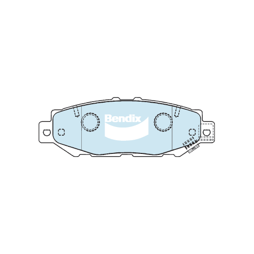Bendix Rear Brake Pads (Two Bumps On Top Of Pad) (DB1396GCT)