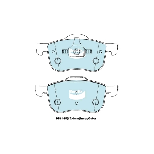 Bendix Front Brake Pads (DB1445GCT)