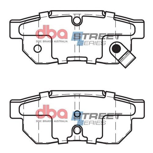 DBA DB1163SS Street Series Brake Pad Set Rear