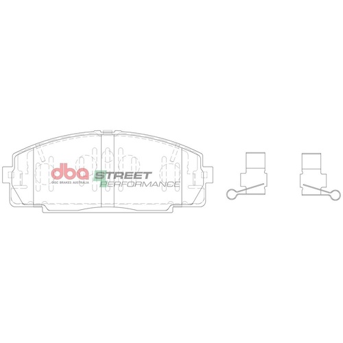 DBA DB1328SP Street Performance Brake Pad Set Front