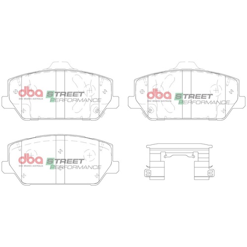 DBA DB15012SP Street Performance Brake Pad Set Front