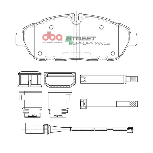 DBA DB15112SP Street Performance Brake Pad Set Front