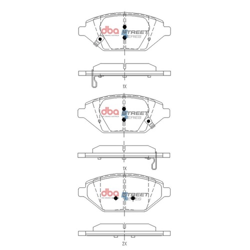 DBA DB15140SS Street Series Brake Pad Set Front
