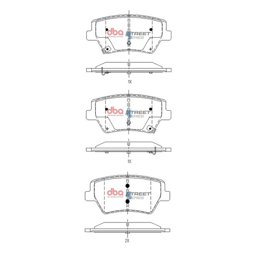 DBA DB15142SS Street Series Brake Pad Set Rear