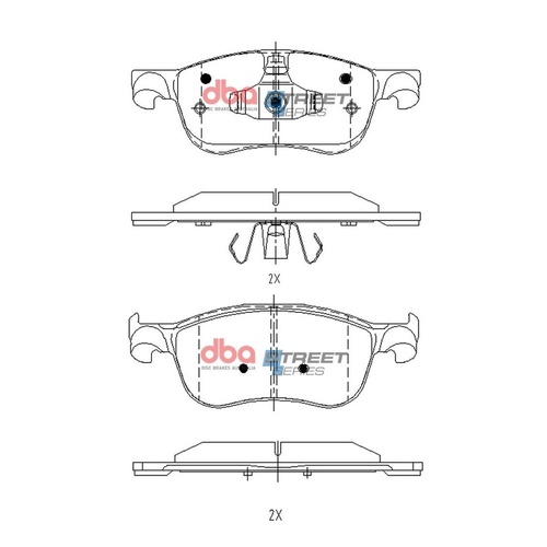 DBA DB15149SS Street Series Brake Pad Set Front