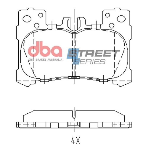 DBA DB15151SS Street Series Brake Pad Set Rear