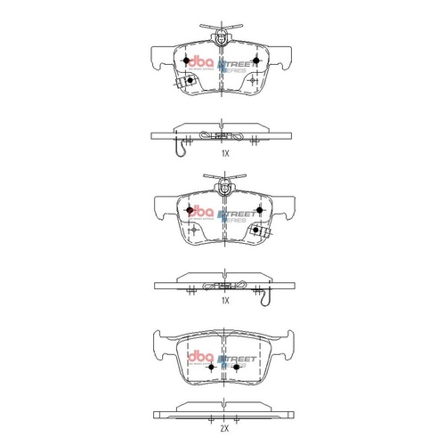 DBA DB15152SS Street Series Brake Pad Set Rear